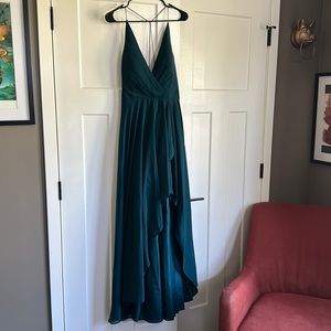 Jenny Yoo dark teal chiffon dress - size 10